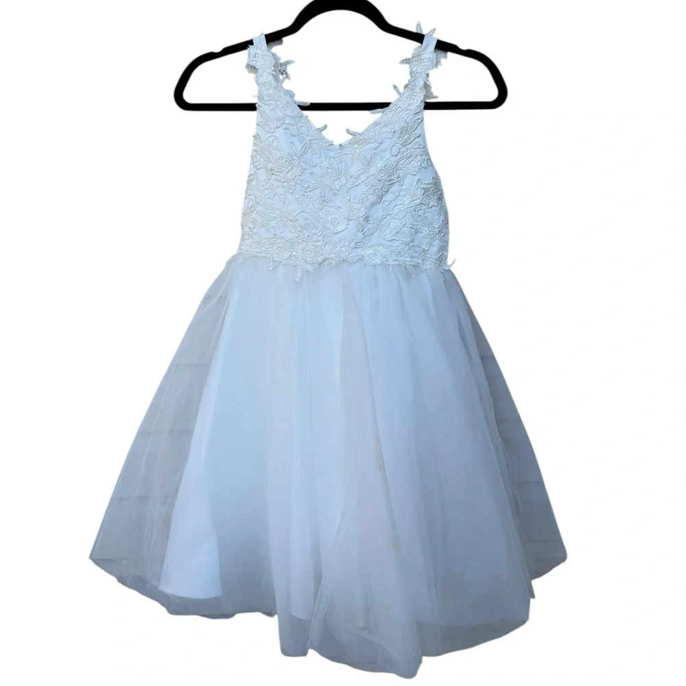 Flower Girl Dress White size 4 - Picture 6 of 6